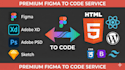 convert your figma, PSD or xd design to professional HTML, CSS, react or wp