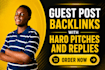 get guest post backlinks with haro pitches and replies