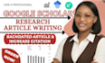 write and publish article on google scholar indexed journal, increase citations