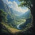 draw a natural landscape and background illustration