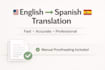 translate english to spanish manually and accurately