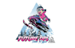 design unique baby snowmobile rider logo
