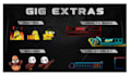 design animated twitch stream overlay, twitch logo, panels