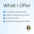 automate business using ai chatbot, zapier and smart scripts