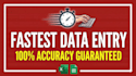 do fast and accurate data entry, copy paste, and web research