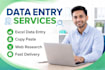 professional data entry, copy paste and typing work