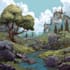 create fantasy landscape illustrations