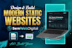 design and build a modern 5 page static website