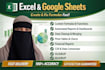 create excel, google sheets formulas, charts, graphs, maps