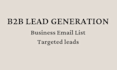collect business leads, emails and contact information