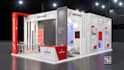 create 3d trade booth,exhibition stand,stall,both,kiosk