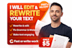 professional text rewriting and editing