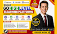 build gohighlevel elearning platforms automation digital education funnel kajabi