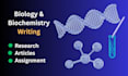 write biology and biochemistry research articles