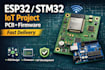 build your esp32 or stm32, iot device with pcb design, and firmware development