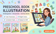 illustrate preschool and kindergarten childrens educational activity books