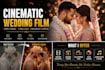 create cinematic wedding highlight videos and full wedding edits