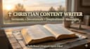 write christian devotional, sermon,  inspirational content