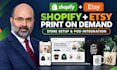 do shopify pod store, etsy pod store, printful printify print on demand store