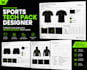design complete tech pack for active wear and sports