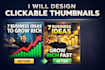 design eye catching youtube thumbnail
