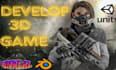 do mobile game development 2d, 3d unity game as unity developer unreal engine