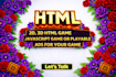 create 2d, 3d html game javascript game or playable  ads for your game