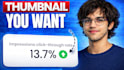 design high CTR youtube thumbnail in mrbeast style