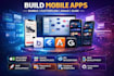 develop build bubble mobile app flutterflow adalo glide app ios app development