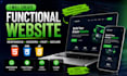 create responsive HTML CSS java script frontend website
