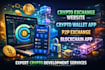 design crypto exchange website, crypto wallet app, p2p exchange, blockchain app