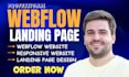 design or develop webflow website, figma to webflow, webflow landing page