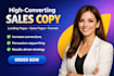 write high converting sales copy, sales pages and landing page copy