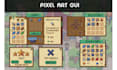 design pixel art game UI hud assets, bars, frames and icons