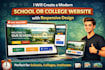 create a modern school website with responsive design