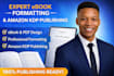 formart ebook , papper back ,book formatting, book layout design kindle ebook