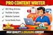 write SEO blog articles and youtube scripts
