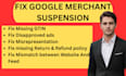 fix gmc suspension, fix gmc misrepresentation, policy violation issues