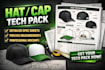 design custom hats and caps with tech pack and mockups