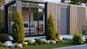 design 3d container home, modular home, pop up shop, tiny home, cabin design