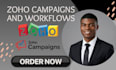 setup zoho crm, zoho flow, zoho workflows, zoho automation and api integration