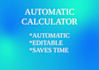make an automatic calculator for your excel spreadsheet
