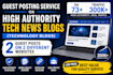 do guest posting service on high authority tech news blogs