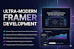 do animated figma to webflow framer ecommerce business landing page