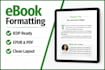 format your ebook for kindle, epub, and pdf professionally