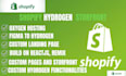 build a shopify hydrogen headless store with oxygen builder