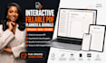 design interactive fillable pdf digital journal hyperlinked planner calendar kdp