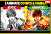 animate comic book, manga animation, 2d cartoon animation