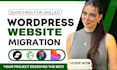 redesign wordpress website migrate showit, figma, lovable to wordpress website