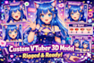 create custom anime style vroid 3d vtuber model with live2d 3d character rigging